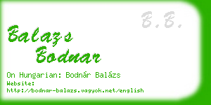 balazs bodnar business card